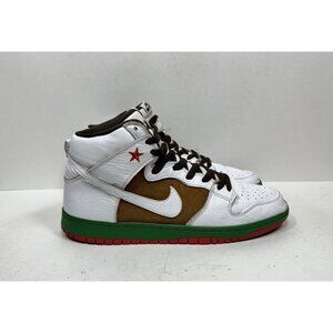 Nike SB Dunk High Cali 2014 Mens Size 12 Sneakers White Brown Green 313171-201